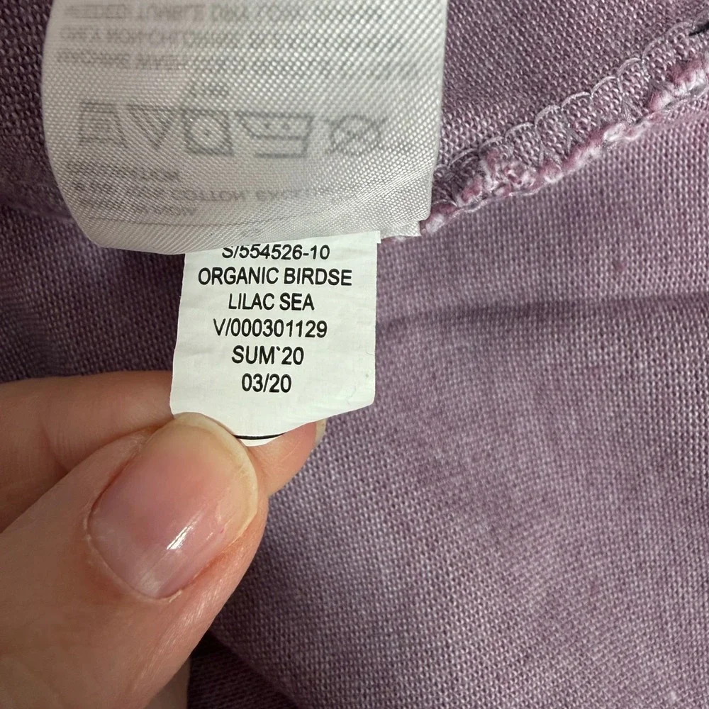 NWOT Banana Republic Pique Polo Mens Large Lilac Sea Organic Cotton Short Sleeve